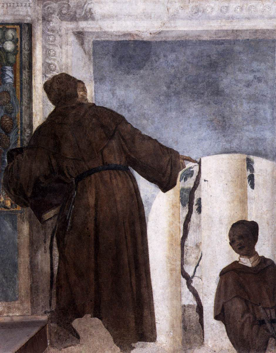 monk with a black boy